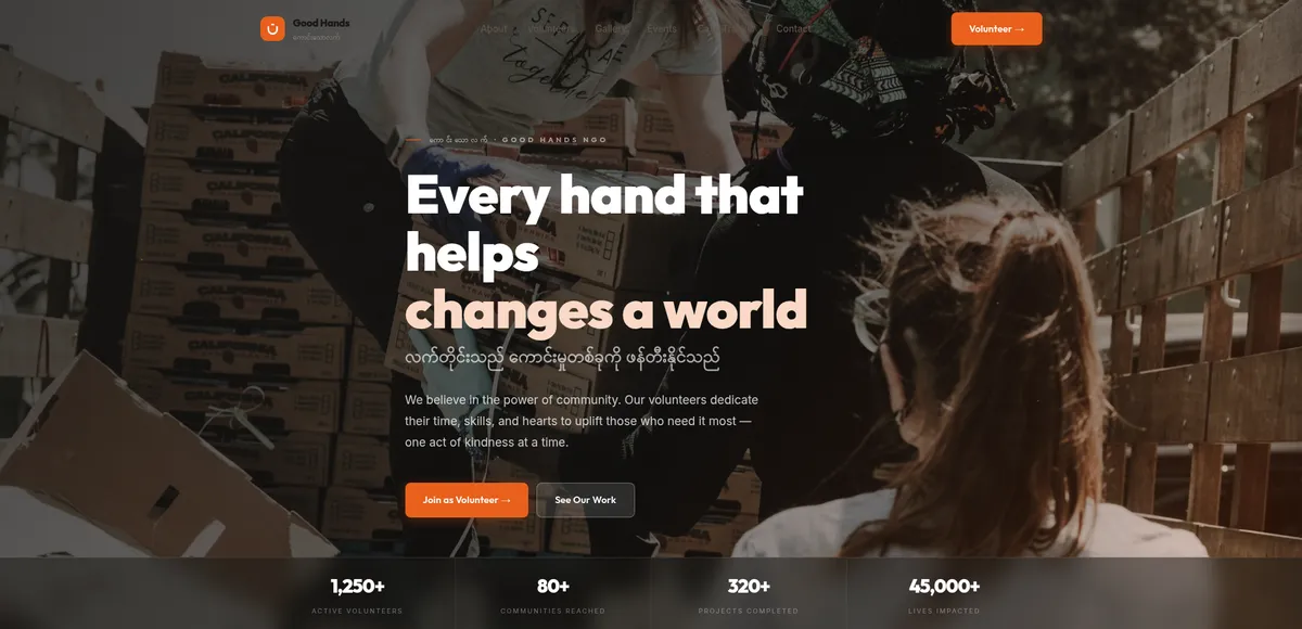 Creative website with CMS